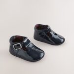 Navy Baby T Bar Shoes