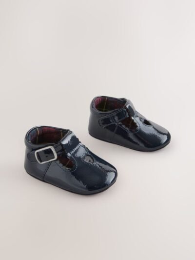 Navy Baby T Bar Shoes