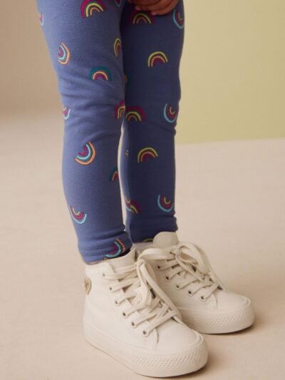 White Standard Fit (F) High Top Trainers