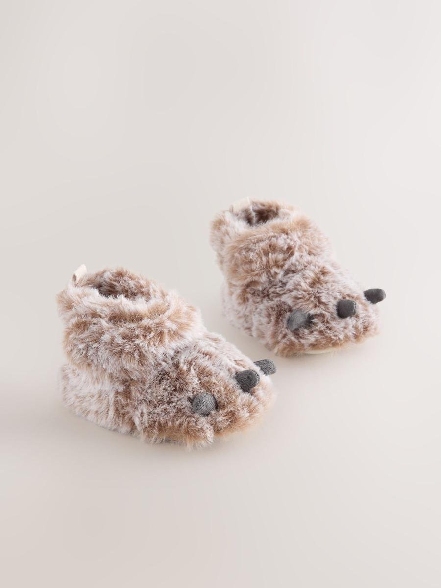 Neutral Bear Claw Baby Touch Fastening Slipper Boots