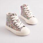 Multi Glitter Standard Fit (F) High Top Trainers