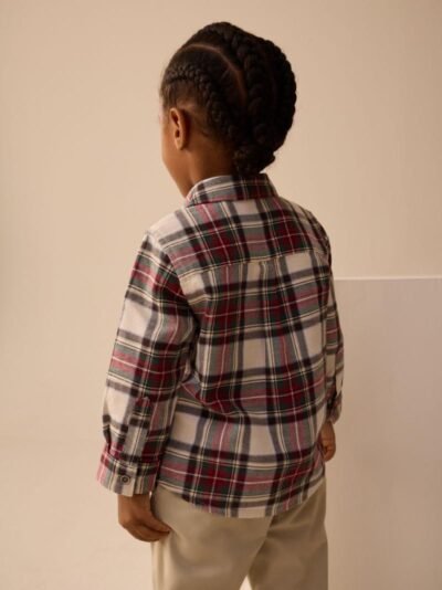 Neutral Check Long Sleeve Character Shirt
