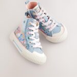 Denim Blue Rainbow Standard Fit (F) High Top Trainers