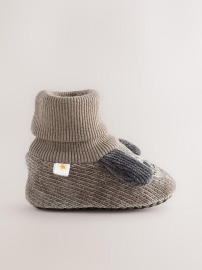 Grey Dog Baby Sock Top Boot Shoes