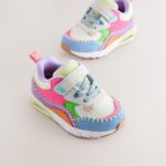 Multi Bright Elastic Lace Chunky Trainers