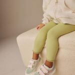 Sage Green Floral Standard Fit (F) Touch Fastening Trainers