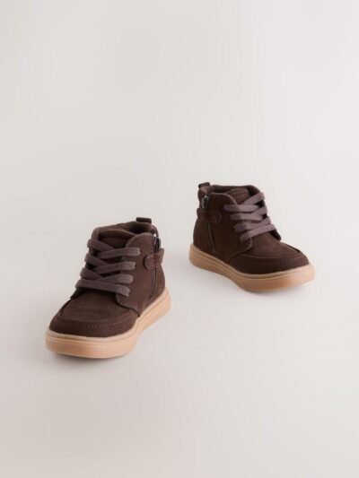 Brown Chocolate Wide Fit (G) Warm Lined Chukka Boots