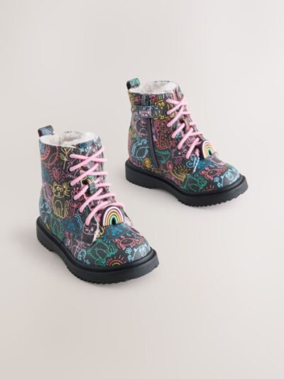 Multi Standard Fit (F) Lace-Up Ankle Boots