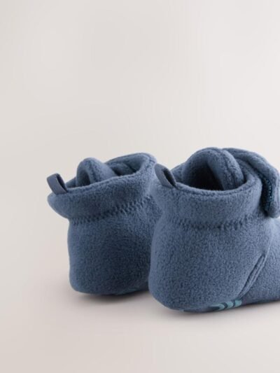 Navy Baby Touch Fastening Slipper Boots