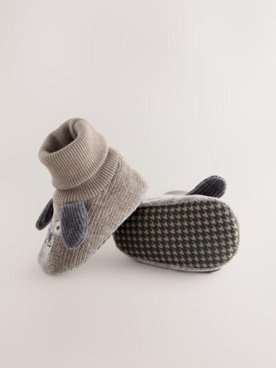Grey Dog Baby Sock Top Boot Shoes