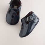 Navy Baby T Bar Shoes