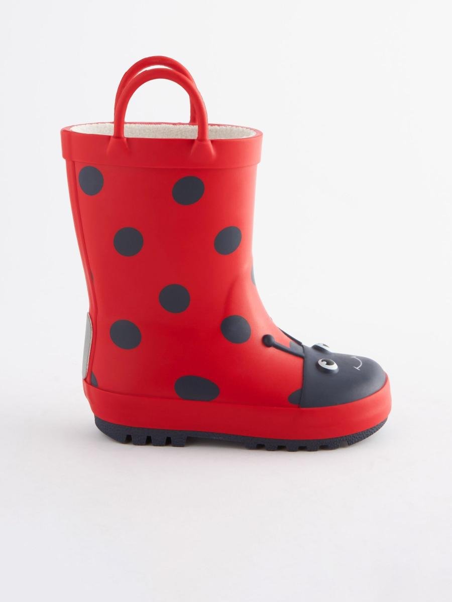 Red Ladybird Handle Wellies