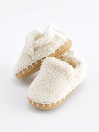 Neutral Cosy Slip-On Baby Shoes