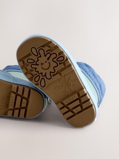 Blue Colourblock Thermal Thinsulate™ Lined Cuff Wellies