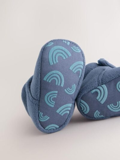 Navy Baby Touch Fastening Slipper Boots