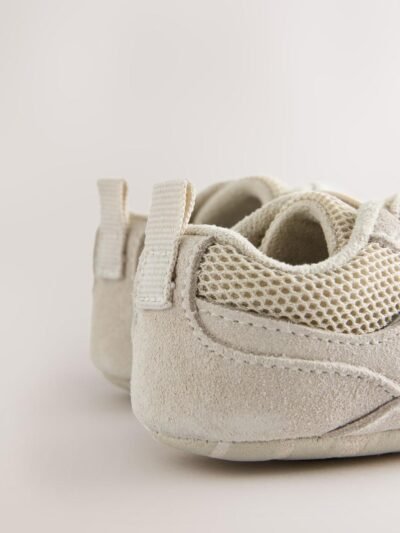 Neutral Baby Elastic Lace Slip-Ons Trainers