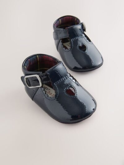 Navy Baby T Bar Shoes