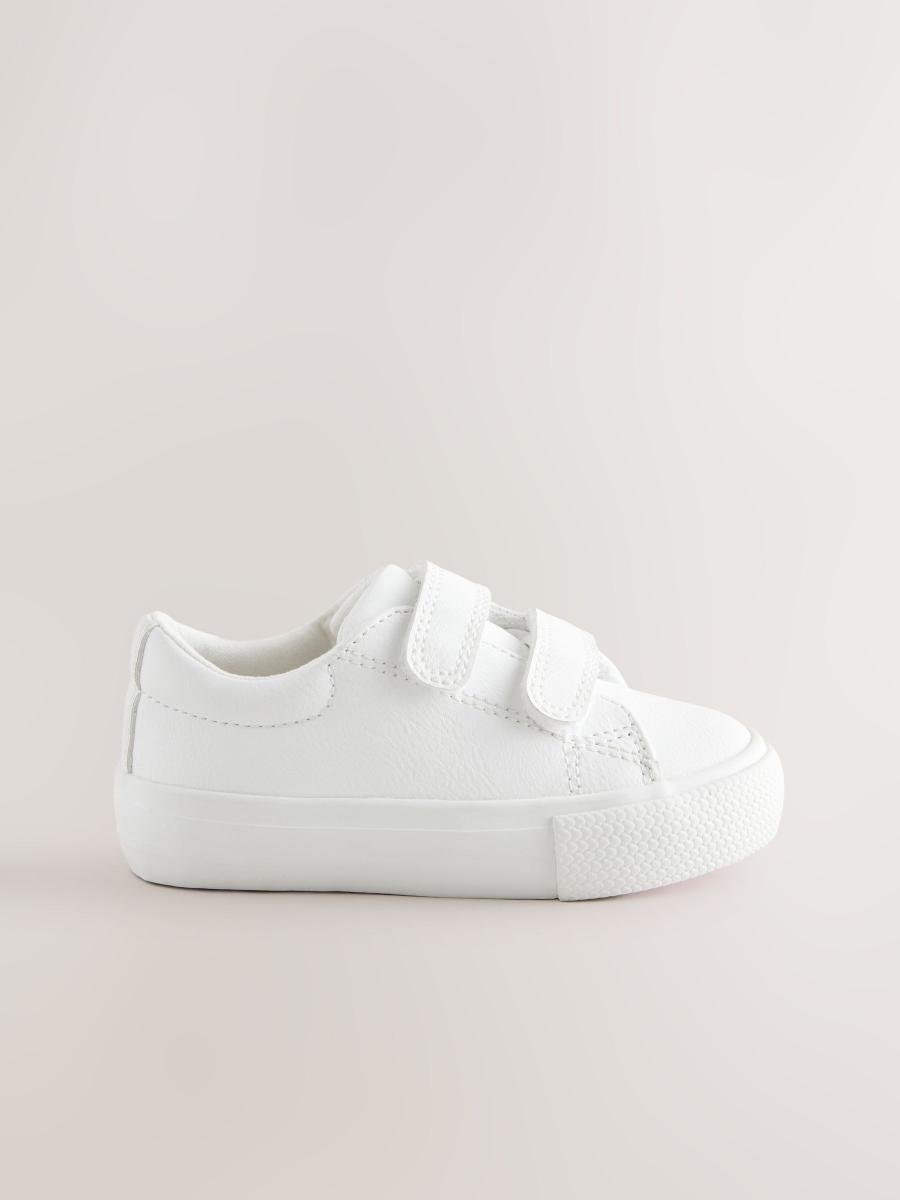 White Standard Fit (F) Chunky Trainers With Touch Fastening