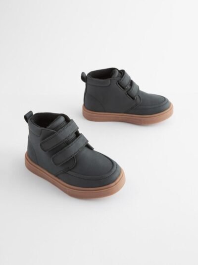 Black with Gum Sole Standard Fit (F) Warm Lined Touch Fastening Boots