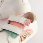 White Standard Fit (F) Touch Fasten Trainers