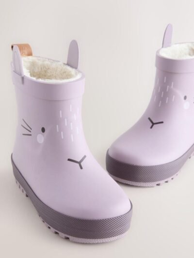 Mauve Purple Bunny Chelsea Wellies