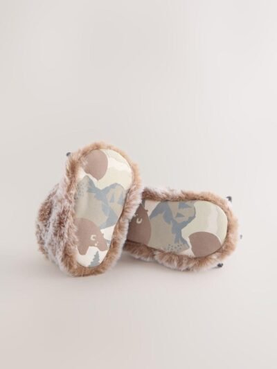 Neutral Bear Claw Baby Touch Fastening Slipper Boots