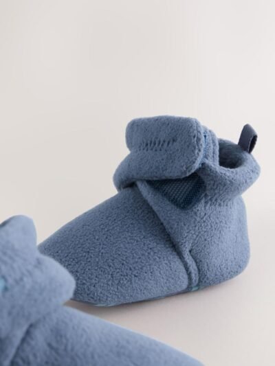 Navy Baby Touch Fastening Slipper Boots