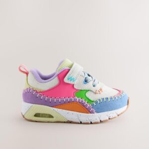 Multi Bright Elastic Lace Chunky Trainers
