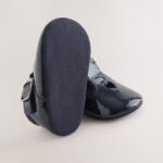 Navy Baby T Bar Shoes