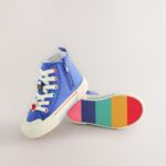 Blue Character Appliqué Standard Fit (F) High Top Trainers