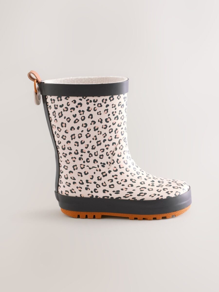Neutral Leopard Wellies