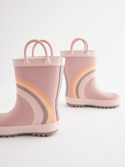 Neutral Rainbow Handle Wellies
