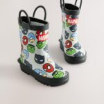 Grey Marvel Handle Pull On Wellies