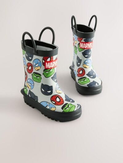 Grey Marvel Handle Pull On Wellies