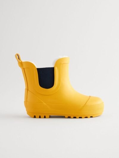 Yellow Warm Lined Ankle Wellies