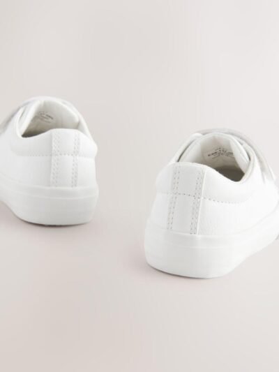 White Standard Fit (F) Chunky Trainers With Touch Fastening