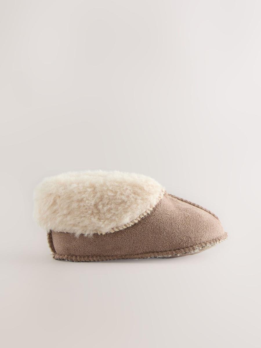 Neutral Brown Baby Warm Lined Boots
