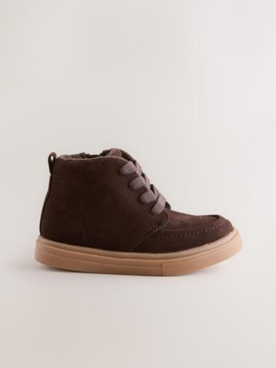 Brown Chocolate Wide Fit (G) Warm Lined Chukka Boots