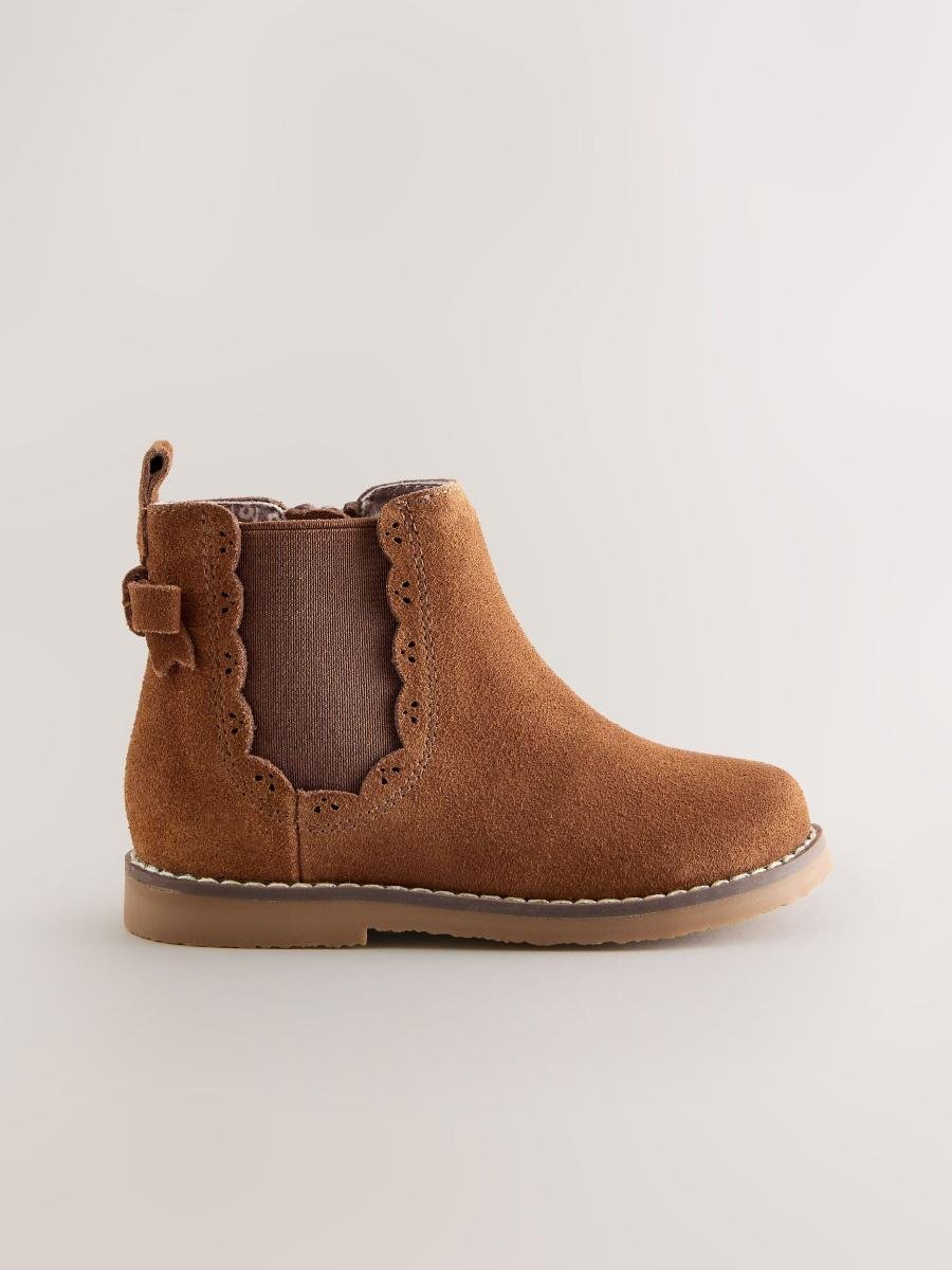 Tan Brown Wide Fit (G) Chelsea Ankle Boots