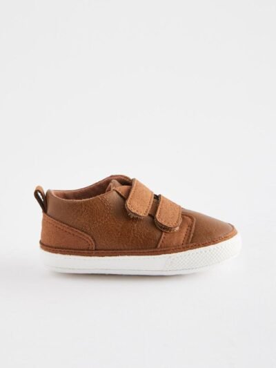 Tan Brown Two Strap Baby Trainers