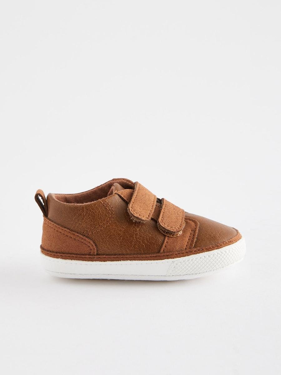 Tan Brown Two Strap Baby Trainers