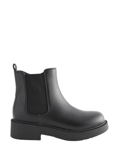 Matt Black Wide Fit (G) Chelsea Ankle Boots