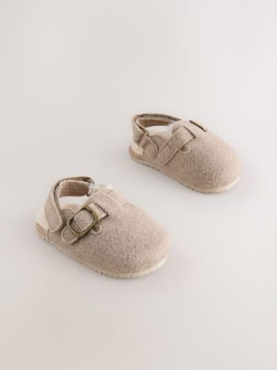 Neutral Baby Faux Lined Clog Shoes