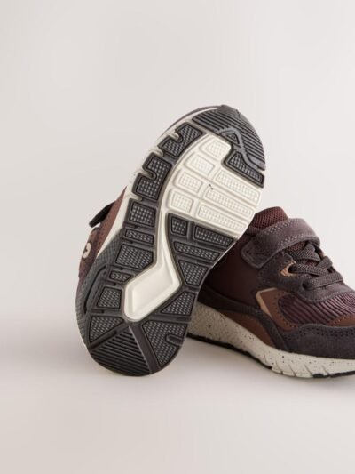 Brown Bear Standard Fit (F) Elastic Lace Trainers