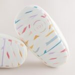 White Rainbow Touch Fasten Baby Trainers
