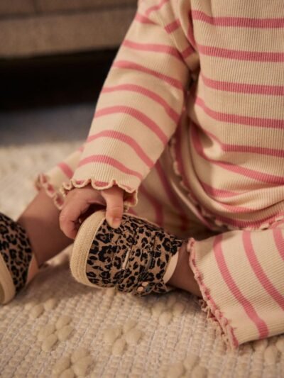 Animal Print Touch Fasten Baby Trainers