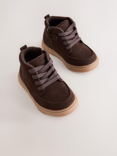 Brown Chocolate Wide Fit (G) Warm Lined Chukka Boots