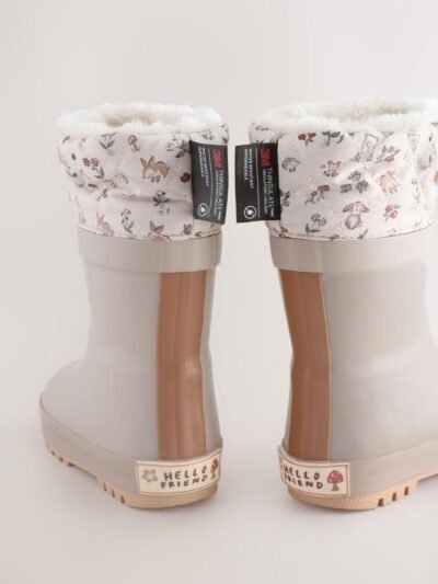 Brown Printed Character Thinsulate Lined Cuff Wellies