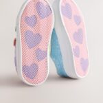 Multi Rainbow Glitter Standard Fit (F) Chunky Trainers With Touch Fastening