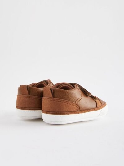 Tan Brown Two Strap Baby Trainers